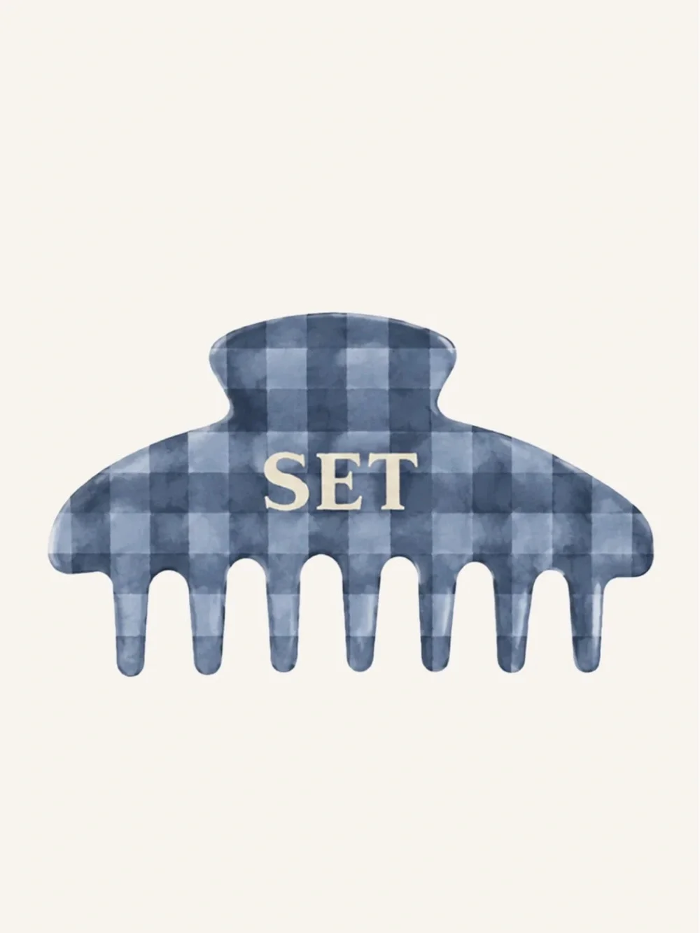 SET Active Gingham Claw Clip